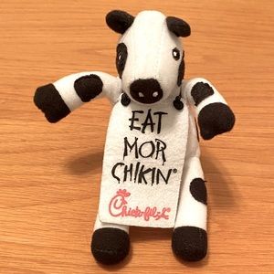 Chick Fila Cow Eat Mor Chikin Chicken 2006 Plush Small Stuffed Animal Toy DV60